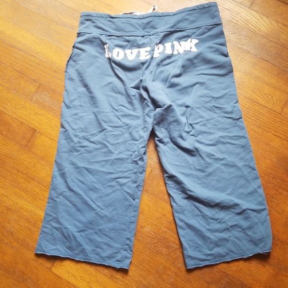 SOLD Love PINK slate blue crops - Picture 2 of 3